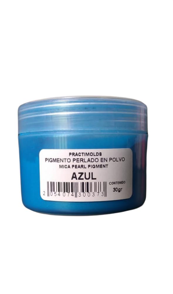 Pigmento Perlado en Polvo Azul 30Gr-practimolds