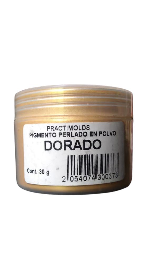 Pigmento Perlado en Polvo Dorado 30Gr-practimolds