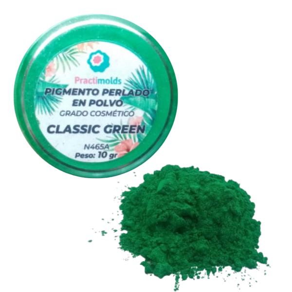 Pigmento Perlado en Polvo Classic Green 10Gr-practimolds