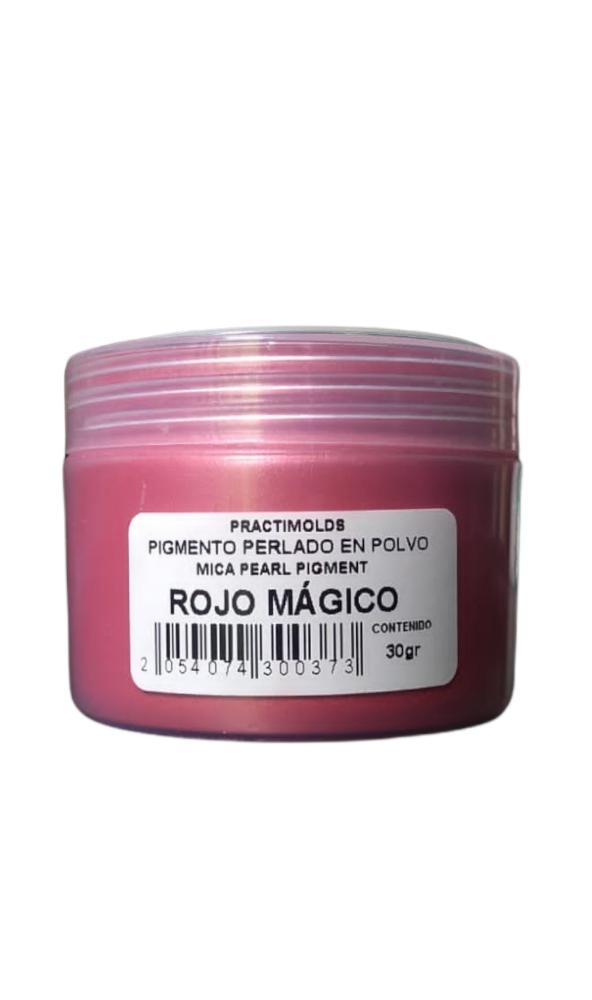 Pigmento Perlado en Polvo Rojo Mágico 30Gr-practimolds