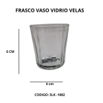 Frasco Vidrio Velas 6 Pzas.  SLK-1082