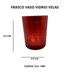 Frasco Vidrio Velas  6 Pzas. SLK-1087