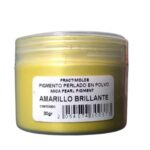 Pigmento Perlado en Polvo Amarillo Brillante 30Gr