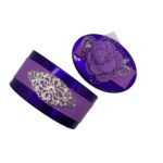 Cofre de metal ovalado mediano con tapa 12 unds 150ml