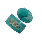 Cofre de metal ovalado mediano con tapa 12unds 150ml