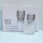 Envase de Vidrio Porta Vela con Diseño Set 6 unds. Capacidad 65ml