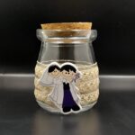 Frasco vidrio corcho Novios  SLK-1262  X 6 UNIDADES